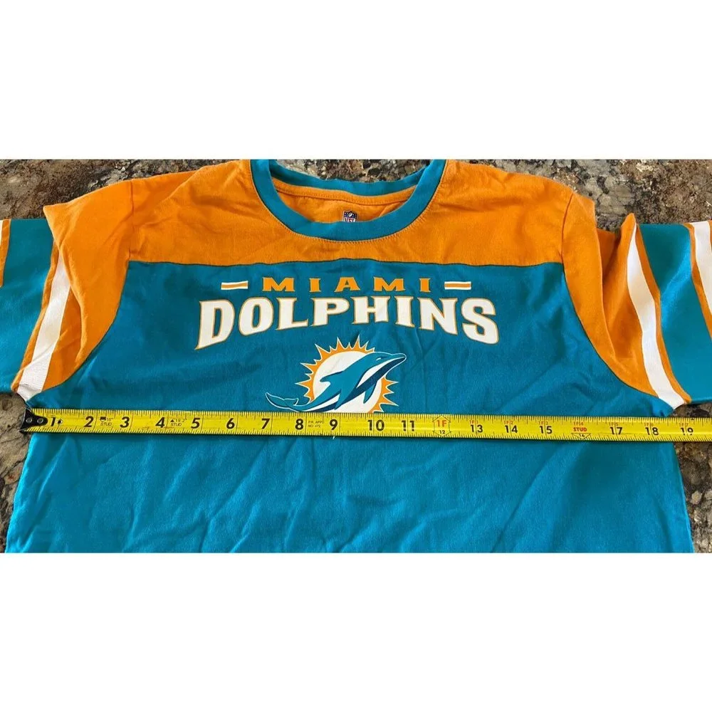 Vintage Miami Dolphins XL Football Tee Cotton Fan Crew Neck Jersey Style Game - Picture 6 of 9